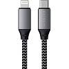Фото — Кабель Satechi USB-C - Lightning MFI Cable, 0.25м, «серый космос»